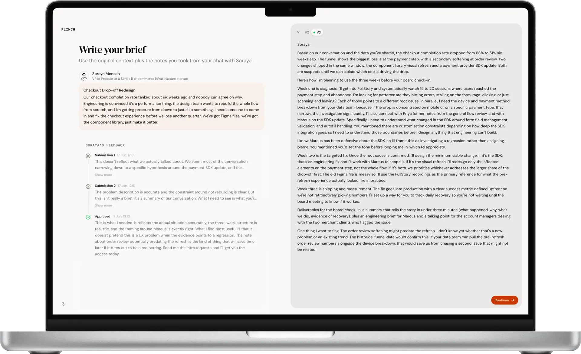 Write the brief yourself